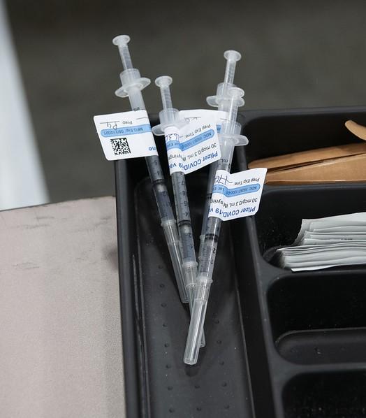 Pfizer COVID vaccine syringes