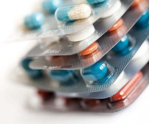 Pile of pills in foil packets