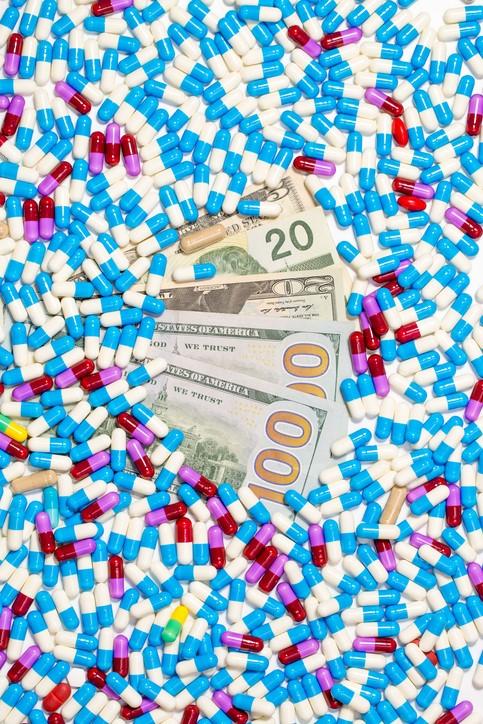 Pills and money