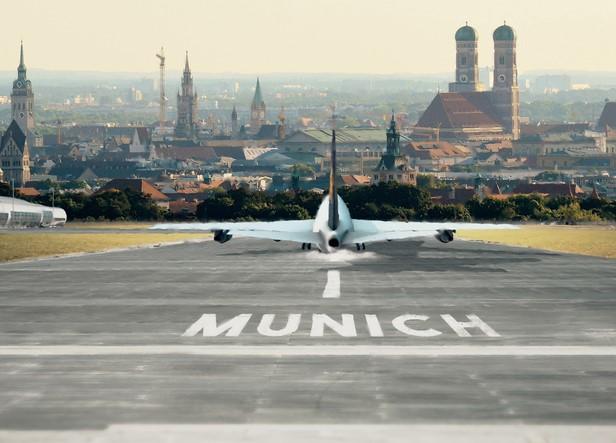 Plane landing in Munich