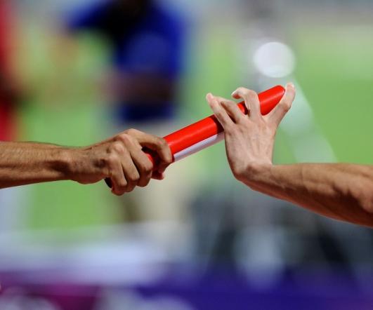 Relay race baton