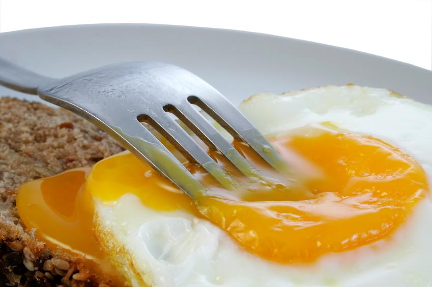 Runny egg yolk