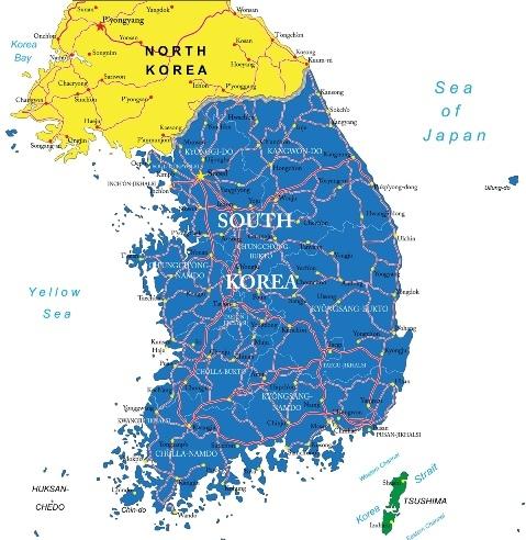 South Korea map