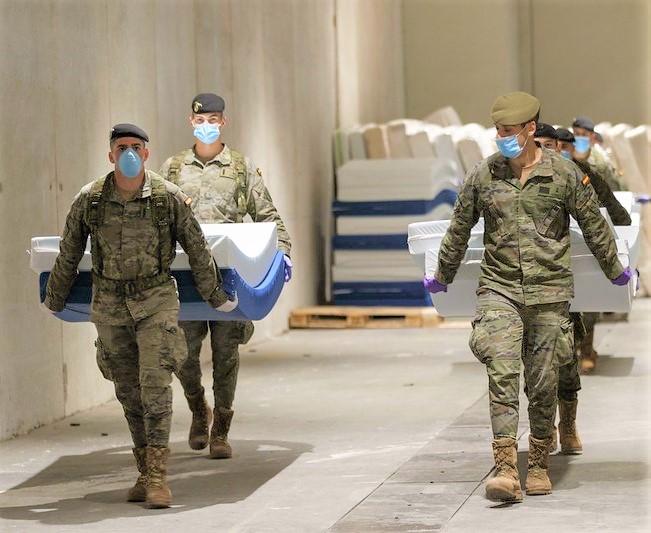 Spanish troops COVID-19 response efforts