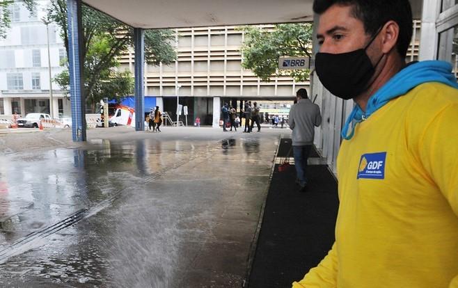 Street washing in Brazil