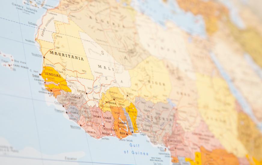 Map of west Africa