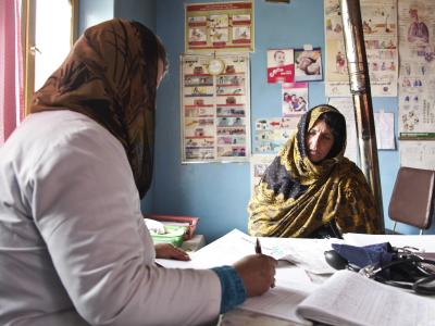 Doctor and patient in Afghanistan