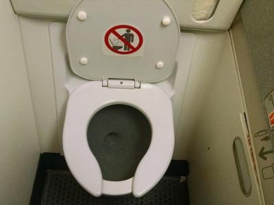 Airplane toilet