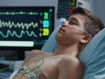 Boy in hospital