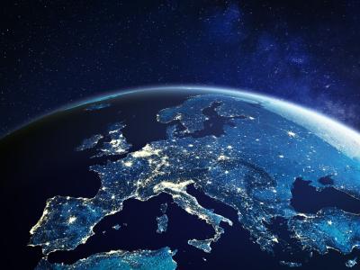 Satellite image of Europe