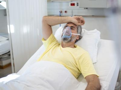 Older man in hospital with COVID