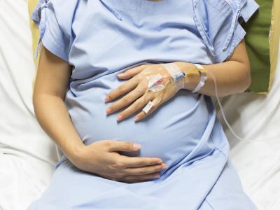 Pregnant woman in hospital
