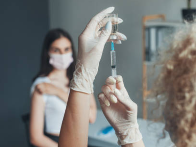 Vaccinating a woman