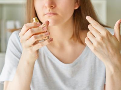 woman sniffing 