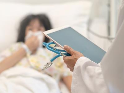 sick child in hospital 