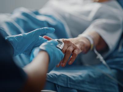 older adult in hospital