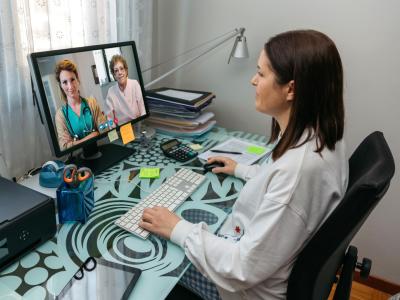 Three-way telehealth visit