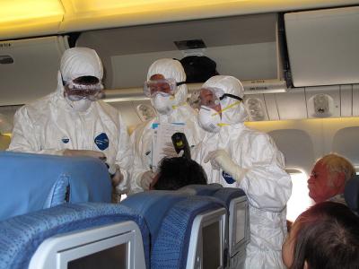 Airline pandemic flu testing