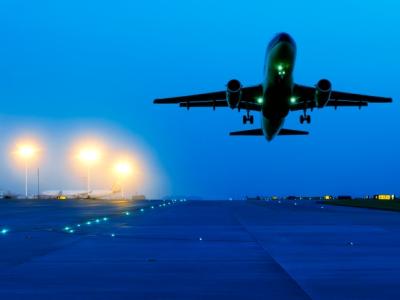 Airliner taking off
