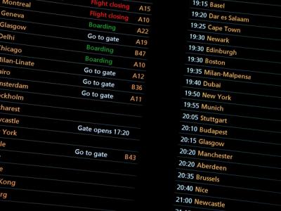 airport departure board