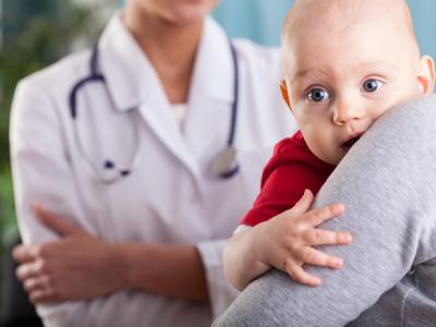 Baby boy in doctor's office