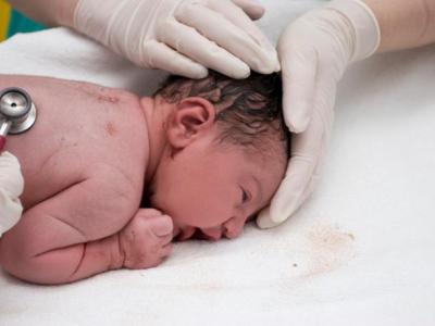 Baby with stethoscope