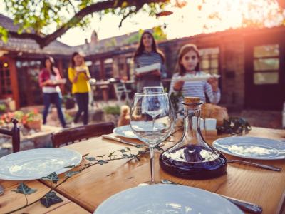 Backyard dining