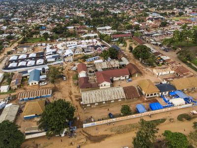 Aerial view of Beni, DR Congo