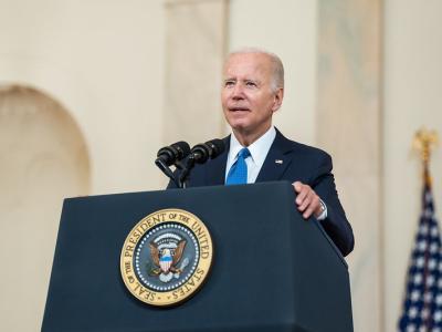 President Biden at podium