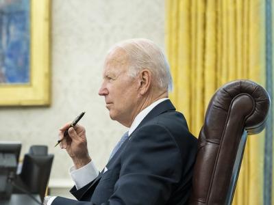 President Biden at Oval Office desk