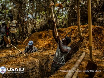 Ebola grave diggers in Bong County