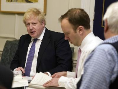 UK Prime Minister Boris Johnson in meeting