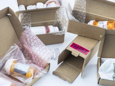 Boxes with medicines
