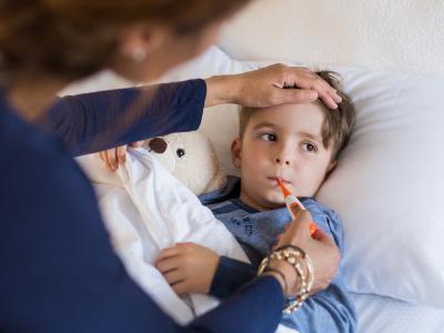 boy with fever