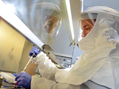 BSL-3 lab worker