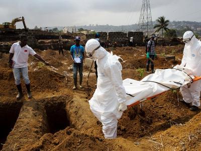 Burial team at gravesite