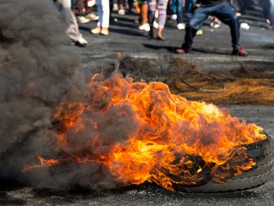 burning tire