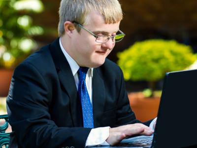 Businessman with Down syndrome