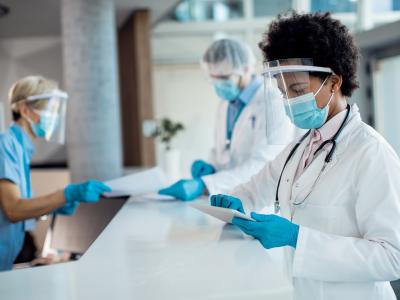 A busy nurse station