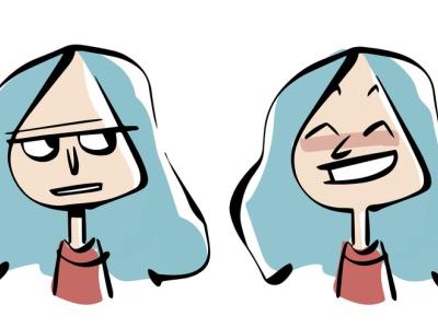 Calm vs stress illustration