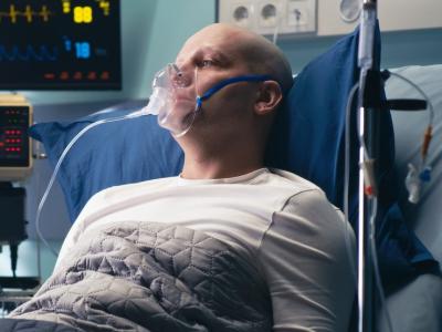 Cancer patient on oxygen