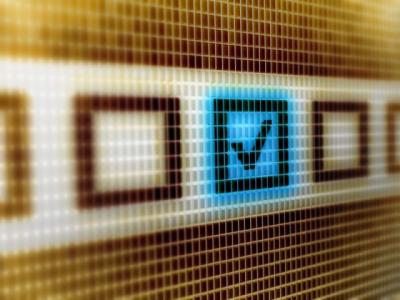 computer screen with checkbox