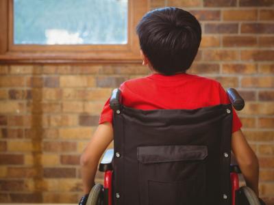 child in wheelchair