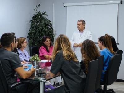 Clinic staff meeting