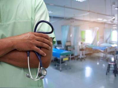 Nurse in hospital ward