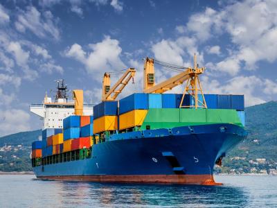 Huge container ship