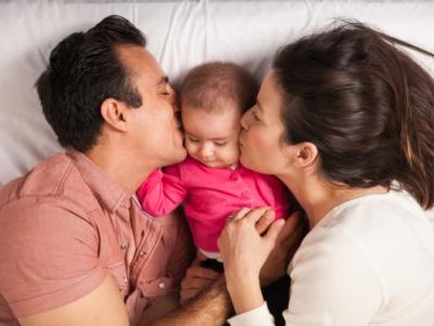Couple with baby