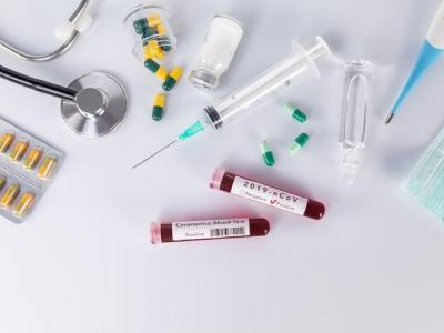 COVID-19 syringe, drugs, blood test, etc