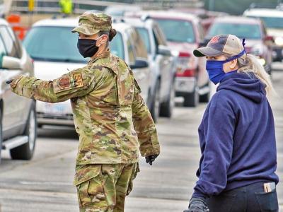 COVID-19 National Guard food relief efforts