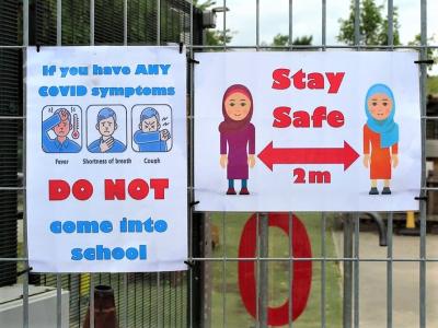 COVID-19 school signs